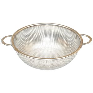 Colander, Deluxe, 11" Diameter, Stainless Steel