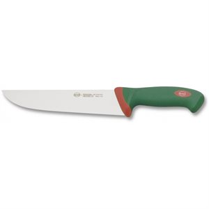 Couteau De Boucher En Acier Inoxydable, Incurvé, Antidérapant, 22 CM