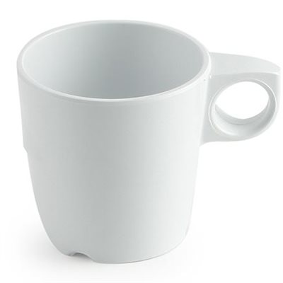 Tasse à café en mélamine, 285ml, blanche