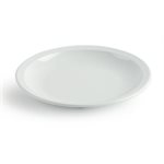 7" Round Melamine Plate, White