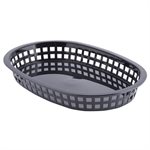 Black Oval Chicago Platter Basket, Polypropylene