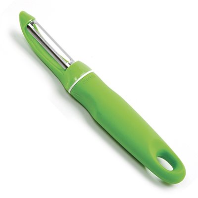 Peeler (Vegetables), 7.25", Stainless Steel, Green Handle, "Grip-EZ"