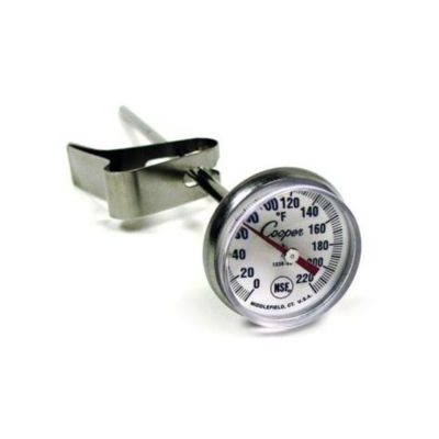 Dial Thermometer, Coffee/Expresso, 5" Stem, Clip Included