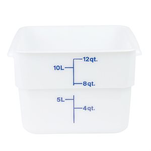 Boîte de Rangement, Cambro 12SFSP148 12 Qt. Blanche