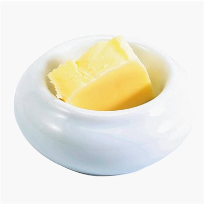 Bol A Beurre En Porcelaine, Blanc, 1 Oz / 30 ML