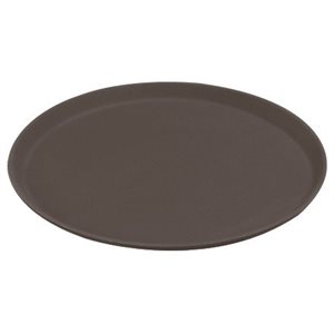 Serving Tray, Round, Non-Skid, 14" Diameter, Tan, "Griplite"