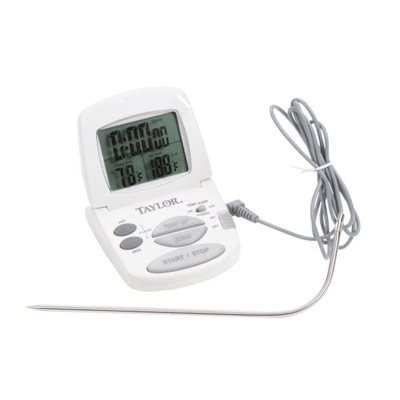 Thermo-Timer, Cooking, Digital, Probe Included, 6" Stem