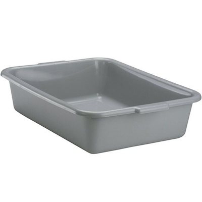 20" X 15" X 5" GRAY HIGH DENSITY POLYETHYLENE BUS TUB