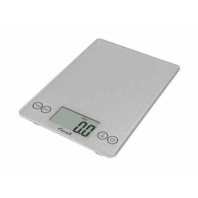 Kitchen Scale, Digital, Glass Made, 15Lb/7Kg, Shiny Silver