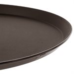 Cambro - Plateau à service rond, antidérapant, 16 po., brun