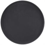 Plateau De Service, Rond, Anti Dérapant, Noir, 16 Po, "Griplite"