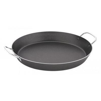 Paella Pan, Non-Stick, Aluminum/Graphite, 11" Diameter