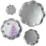 Pan/Baking Set, Aluminum, "Petal" Design, 4 Pans (6, 9, 12, 15")