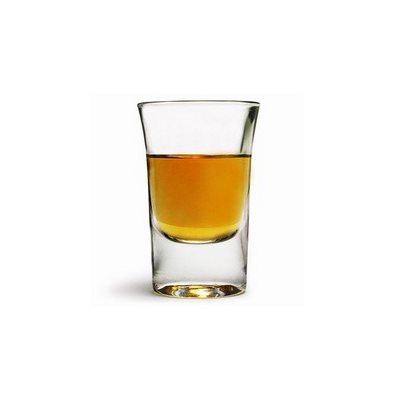 Glass (Shooter), Hot Shot, 1.25 Oz / 37 ML, "Walnut", 6/Case