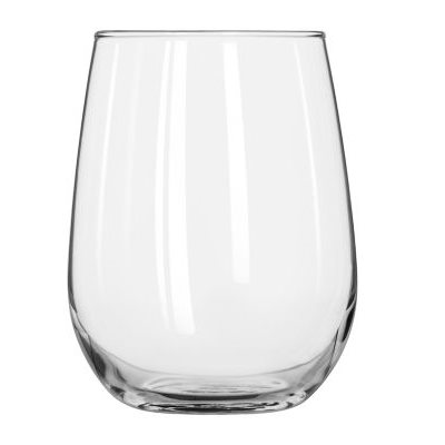 Glass, White Wine, Stemless, 17 Oz (12/cs)