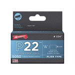 Staples, 1/4"(6 Mm), Steel, 5000 Staples/Pk, For P22 Model, "Arrow"