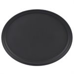 Cambro Oval Non-Skid Serving Tray 23 x 19", Black