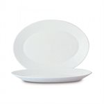 Assiette de Service, Ovale, 11.75 x 8.5 Po, Blanche, "Arcoroc" Assiette de Service, Ovale, 11.75 x 8.5 Po, Blanche, "Arcoroc"