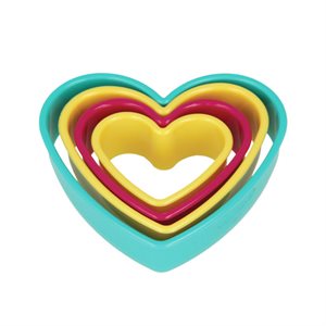 Cookie Cutter, Heart Shaped, 4 Set Collection, "DolceForno"