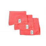 Chiffons en microfibre, 40.5cm x 40.5cm. Rouge. Paquet de 10