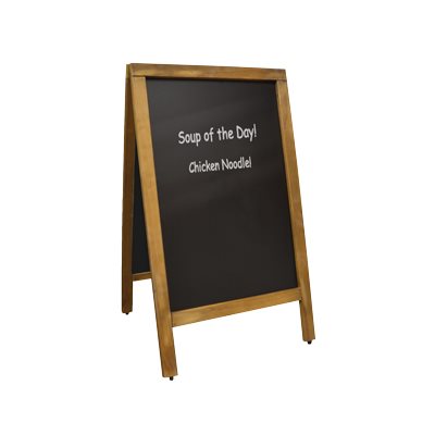 Menu Chalk Board, Mahogany Color, 33.5 x 19.75 x 1.75"