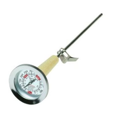 Thermometer, Kettle/Deep Fry, 2.5" Dial, 15" Stem