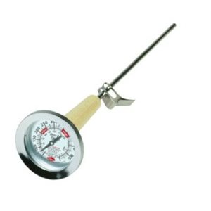 Thermometer, Kettle/Deep Fry, 2.5" Dial, 15" Stem