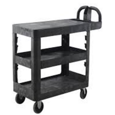 BITBAR 3-SHELF FLAT TOP UTILITY CART