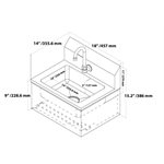 OMCAN HAND SINK WITH KNEE VALVE ASSEMBLY