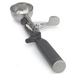 Disher, Size 30, Stainless Steel, 1 Oz, Black Handle