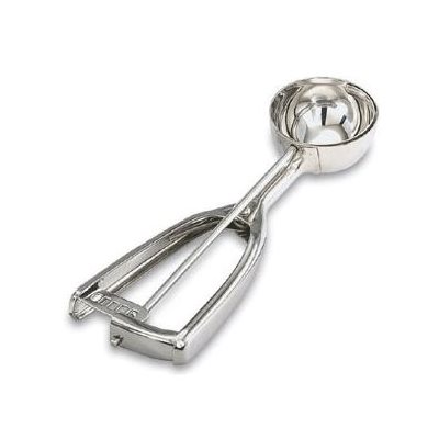 Disher, Size 8, "Squeeze Handle" Design, 4 Oz, Stainless Steel