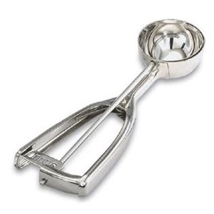 Disher, Size 8, "Squeeze Handle" Design, 4 Oz, Stainless Steel