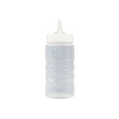 Squeeze Bottle, Wide Mouth, Polyethylene, Clear, 16 Oz (473 ML)