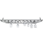 OVERHEAD GLASS RACK, 11 CHANNELS 18'' x 48 x 4" BLACK