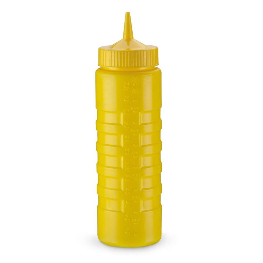 SQUEEZE BOTTLE W/CAP - YELLOW, 24OZ