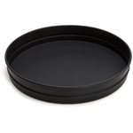 DEEP DISH PIZZA PAN, BLACK STEEL, 9"