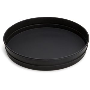 DEEP DISH PIZZA PAN, BLACK STEEL, 9"