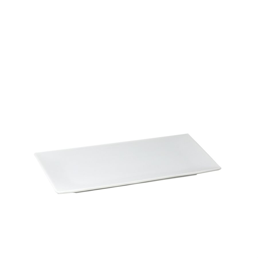 Assiette Rectangulaire 9po. × 5.5po. ( 23 × 14 cm) , Forme Azia, Blanc