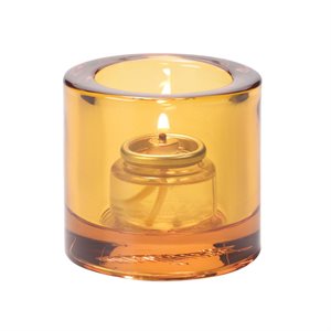 TeaLight Lamp, Thick Glass, Amber