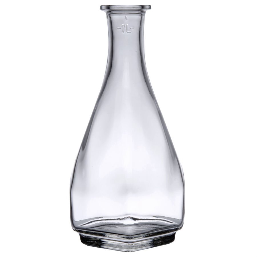 Carafe/Decanter, Glass Made, Square Bottom, 33.75 Oz