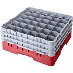 Glass Rack, 36 Compartments, Medium, 2 Extenders, "Tzanet Logo"