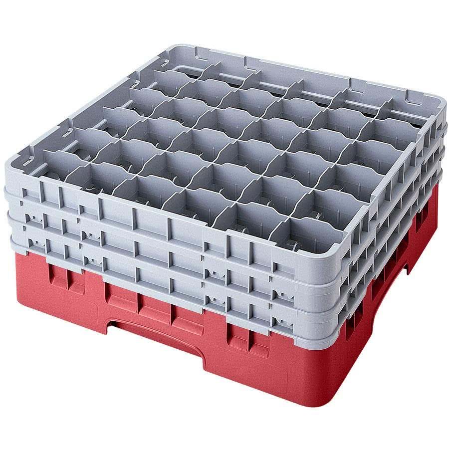 Glass Rack, 36 Compartments, X-Tall, 4 Extenders, "Tzanet Logo"