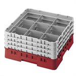 Glass Rack, 9 Compartments, Medium, 2 Extenders, "Tzanet Logo"