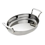 Roast Pan, Oval, Tri-Ply Stainless Steel, 12 X 10.4 X 2"