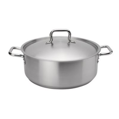 Casserole / Faitout "Elements" 28.4L en Acier Inox a/Couvercle