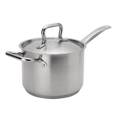 "Elements" Stainless Steel 5.3qt Sauce Pan w/Lid