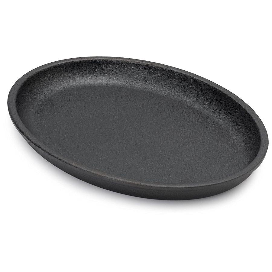 Browne 573704 Thermalloy Cast Iron Oval Skillet - 10 x 7 1/2"