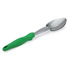 Basting Spoon, Perforated, Ergonomic Grip, 14" (35CM) Length, Green