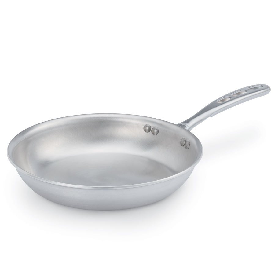 Pan, Frying, Aluminum, Natural Finish, Plain Handle, 14" 