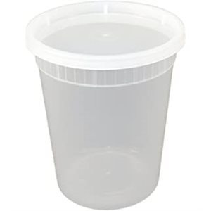 32OZ TAKEOUT SOUP CONTAINER W/LID - 24/PACK